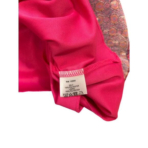 Koko + Mason Geo Print Sundress Red/Pink Metallic Size S Summer Spring - Picture 8 of 8